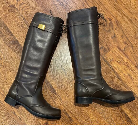 Louis Vuitton Women's Rich Brown Leather Long Boots Size 36 – Authentic - Picture 1 of 16